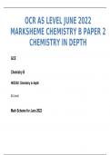 OCR AS LEVEL JUNE 2022  MARKSHEME CHEMISTRY B PAPER 2 CHEMISTRY IN DEPTH