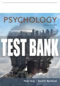 Test Bank For Psychology - Eighth Edition ©2018 All Chapters - 9781319060350