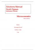 Solution Manual For Microeconomics 3rd Edition By Daron Acemoglu, David Laibson, John List (All Chapters, 100% Original Verified, A+ Grade)