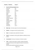 IEB Chemistry definitions.