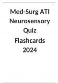 ATI  Med-Surg Neurosensory Quiz Flashcards 2024