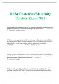 HESI Obstetrics/Maternity Practice Exam 2023
