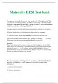 Maternity HESI Test bank 2024