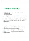 Pediatrics HESI 2023