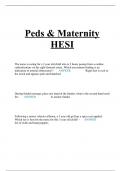 Peds & Maternity HESI