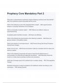 Prophecy Assessments - Core Mandatory Part II Test Questions and Complete Solutions Latest Updates (A+ GRADED 100% VERIFIED)