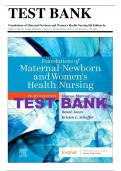 Test Bank for Foundations of Maternal-Newborn and Women’s Health Nursing, 8th Edition (Murray, 2024), Chapter 1-28 | All Chapters
