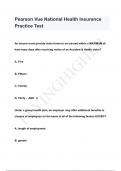 Pearson Vue National Health Insurance Practice Test QUESTIONS & ANSWERS 2024 ( A+ GRADED 100% VERIFIED)