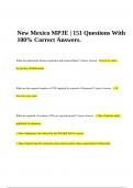 New Mexico MPJE | 151 Questions With 100% Correct Answers.