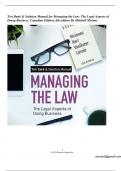 Test Bank & Solution Manual for Managing the Law The Legal Aspects of Doing Business, Canadian Edition, 6th edition By Mitchell McInne-stamped
