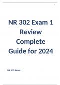 NR 302 Exam 1 Review Complete Guide for 2024