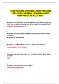 UPDATED HESI MEDICAL SURGICAL NEW VERSION 2022-2024/MEDICAL SURGICAL HESI NEW VERSION 2022-2024