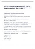 Advanced Nursing 1 Overview - 4N0X1 Exam Questions and Answers