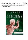 Test Bank For Physical Examination and Health Assessment 9th Edition by Carolyn Jarvis Complete Guide 2024 || Download  And  Pass!!!
