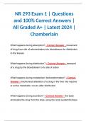 NR 293 Exam 1 | Questions and 100% Correct Answers | All Graded A+ | Latest 2024 | Chamberlain