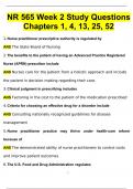 NR565 / NR 565: Advanced Pharmacology Fundamentals Week 2 Study Chapters 1, 4, 13, 25, 52 Questions with 100% Correct Answers | Updated & Verified