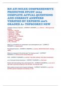 RN ATI NCLEX COMPREHENSIVE PREDICTOR STUDY 2024 COMPLETE ACTUAL QUESTIONS AND CORRECT ANSWERS VERIFIED BY EXPERTS 100% GRADED A+ TOPSCORE!!! NEW