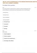 NR-103: | NR 103 TRANSITION TO THE NURSING PROFESSION SELF TEST 21  QUESTIONS WITH 100% CORRECT ANSWERS