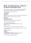 NPTE - (4) Cardiovascular - Central & Peripheral Pathologies Exam 2024