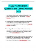 TCOLE Practice Exam | Questions and Correct Answers 2023