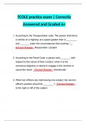 TCOLE practice exam | Correctly Answered and Graded A+