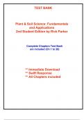 Test Bank for Plant & Soil Science: Fundamentals and Applications, 2nd Student Edition Parker (All Chapters included)