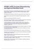 GFEBS L452E Purchase Requisitioning and Approval Workflow Exam 2024
