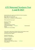ATI Maternal Newborn Test A and B 2023
