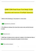 QMB 3200 Final Exam Study Guide Questions and Answers (2024 / 2025) (Verified Answers)
