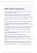 NERC SOS Pre-Assessment with 100% correct Answers