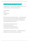 CAPA Practice Questions Form 1