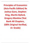 Test Bank for Principles of Economics (Asia Pacific Edition) 9th Edition By Joshua Gans, Stephen King, Martin Byford, Gregory Mankiw (All Chapters, 100% Original Verified, A+ Grade)