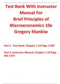 Test Bank With Instructor Manual for Brief Principles of Macroeconomics 10th Edition By Gregory Mankiw (All Chapters, 100% Original Verified, A+ Grade)