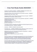 Crss Test Study Guide 2024/2025