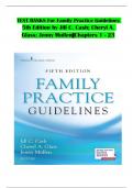 Family Practice Guidelines, 5th Edition TEST BANK by Jill C. Cash; Cheryl A. Glass, Verified Chapters 1 - 23, Complete Newest Version