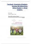Essentials of Pediatric Nursing 4th edition// Chapter 1-29