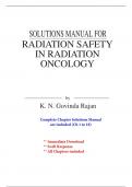 Solutions for Radiation Safety in Radiation Oncology, 1st Edition Rajan (All Chapters included)
