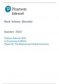 A-Level Edexcel Economics A Paper 2  Markscheme 2023