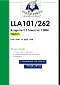 LLA101 / LLA262 (STADIO) Assignment 1 (QUALITY ANSWERS) Semester 1 2024 - DUE 22 April 2024