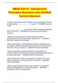NBCE Part II - Chiropractic  Principles Questions And Verified  Correct Answers