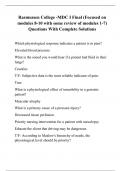 Rasmussen College -MDC I Final (Focused on modules 8-10 with some review of modules 1-7) Questions With Complete Solutions