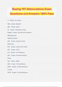 Boeing 787 Abbreviations Exam Questions and Answers 100% Pass