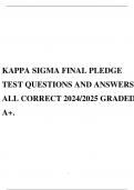 KAPPA SIGMA FINAL PLEDGE TEST QUESTIONS AND ANSWERS ALL CORRECT 2024/2025 GRADED A+.