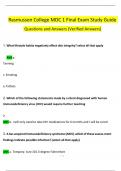 Rasmussen College MDC 1 Final Exam Study Guide Questions and Answers 2024 / 2025 | 100% Verified Answers