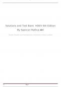 Solutions and Test Bank  HDEV 6th Edition By Spencer Rathus A+