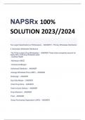 NAPSRx 100%  SOLUTION 2023//2024