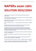 NAPSRx exam 100%  SOLUTION 2023//2024