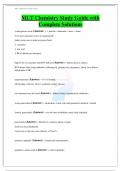 MLT Chemistry Study Guide with Complete Solutions