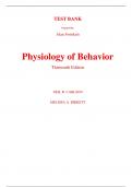 Test Bank for Physiology of Behavior 13th Edition By Neil Carlson, Melissa Birkett (All Chapters, 100% Original Verified, A+ Grade)