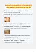Varicella Zoster Virus Infections (Smarty PANCE) Exam Questions and Answers 100% Correct